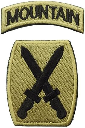 YANHU U.S. Army 10th Mountain Division Velcro Patch - Earth Yellow