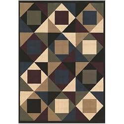 Radici USA Castello 1184 | Black Area Rug 5'5" x 7'7"