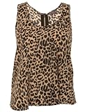Zip Back Animal Print Chiffon Crop Top