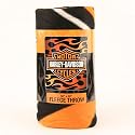 Harley Davidson Black & Orange Horizontal Flames Fleece Blanket (50" x 60")