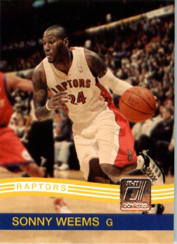 2010 / 2011 Donruss # 36 Sonny Weems Toronto Raptors NBA Trading Card- In Protective Screwdown Case!