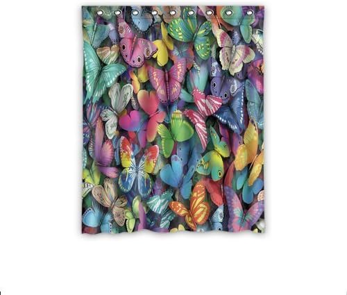 Decorative Beautiful Butterfly Window Curtain Size 52" x 63" Inch, Blackout Drape Window Window Curtains, 1 Piece