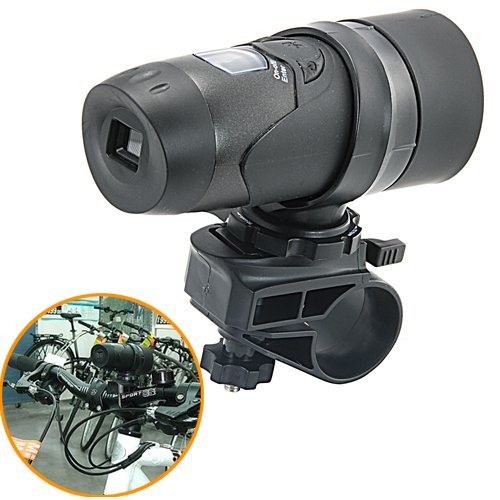 SD-23: Waterproof Action Sport Video Camera Recorder DVR For biking, cycling, racing, skiing And water activities (Helmet Straps And Bike Mount Included)