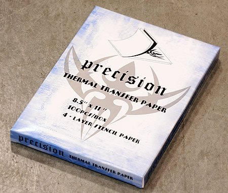 PRECISION Tattoo THERMAL IMAGE COPIER PAPER 8 1/2 x 11 - 100 Sheets-