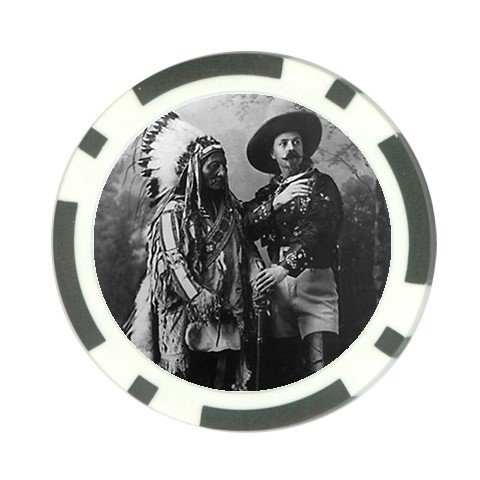 Buffalo Bill Sitting Bull Poker Chip Card Guard Great Gift Idea