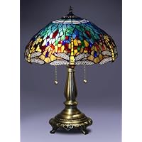 Yellow Dragonfly Tiffany Style Table Lamp