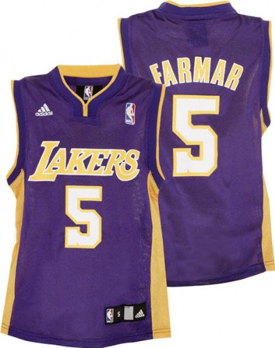 Jordan Farmar Youth Jersey: adidas Purple Replica #5 Los Angeles Lakers Jersey