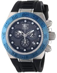 Invicta Womens 10866 Subaqua Sport Chronograph Black Carbon Fiber Dial Black Silicone Watch