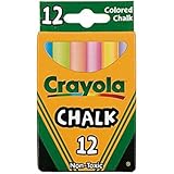 Crayola Chalk, Assorted Colors, 12 Sticks Per Box