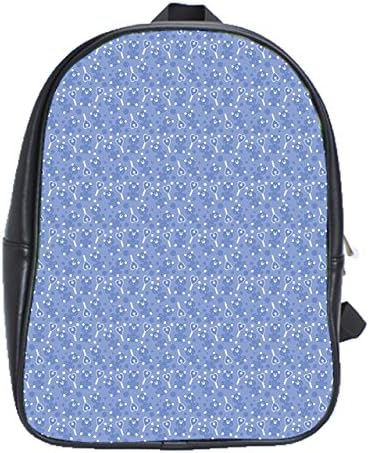 Cute Teddy Bear With Hearts Extra Large Shoulder Bag/School Backpack