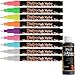 Uchida Bistro Chalk Marker Fine Point Fluorescent Colors 9 Piece Kit FREE 2oz Black Chalkboard Paint