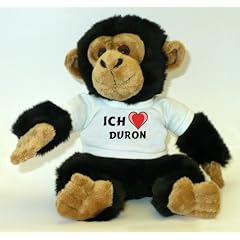 Pl�schtier Affe / Schimpanse mit Ich Liebe Duron T-Shirt