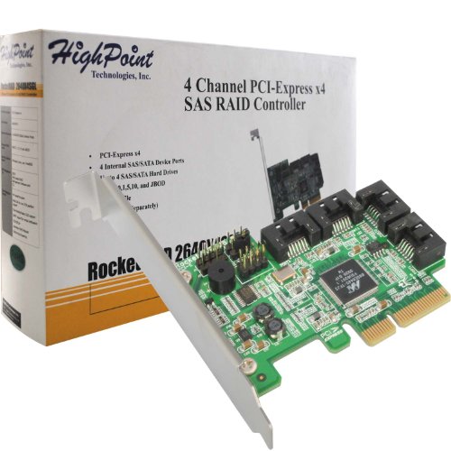 HighPoint 2640X4SGL 4-Channel PCI-Express x4 SAS  3Gb/s RAIDController