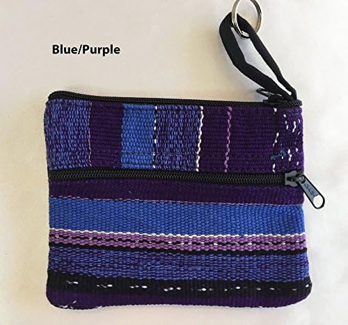 Blue/Purple Mayan Handmade San Juan Key and Coin Pouch