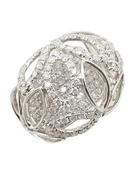 14k White Gold  2.37ctw Diamond Cocktail Ring LR928 Size 7.75