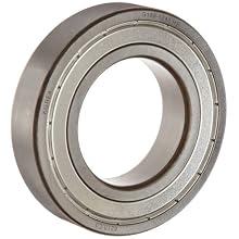 FAG Light 6200 Series Deep Groove Ball Bearing, Single Row, Sheet Steel Cage, Double Shielded, C3 Clearance, Metric