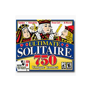 Ultimate Solitaire 750 Unique Games [Includes Low Vision Cards]