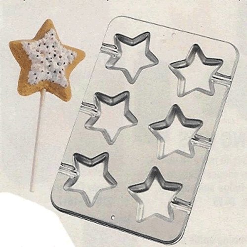 Star Cookies - Re-Usable Cookie Treat Pan - - NO NEED to Roll Out the Cookie Dough by Wilton