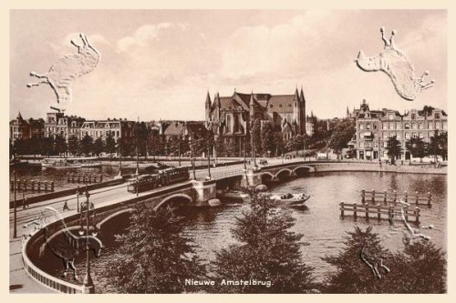 Canvas Print, Nieuwe Amstelbrug, Amsterdam - 36 x 24