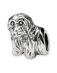 .925 Sterling Silver Dog Bead