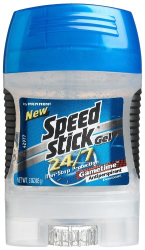 Mennen Speed Stick 24/7 Gel Antiperspirant, Gametime, 3-Ounces Tubes (Pack of 6)