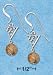 Sterling Silver Filigree Triangle with Picture Jasper Ball Earrings On French Wire S