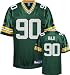 B.J. Raji Jersey: Reebok Green Replica #90 Green Bay Packers Jersey
