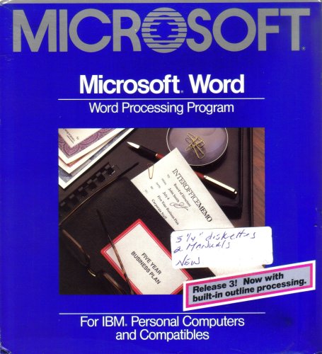 Microsoft Word: Word Processing Program ~ Version 3.0 (For IBM Personal Computers and Compatibles) [5 1/4 Disks]