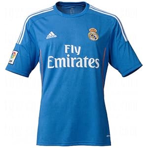 adidas Real Madrid Official Away Soccer Jersey 2013-14 (Airforce Blue/White) X-Large