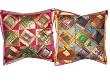 2 Hot pink Orange Color Tribal India Vintage Sari Toss Pillow Cushion Covers