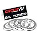 74.1mm OD to 72.56mm ID Circuit Performance Silver Aluminum Hub Centric Rings