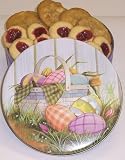 Scotts Cakes Cookie Combos - White Chocolate Macadamia Nut and Raspberry Butter 1lb. Easter Basket Tin