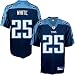 Reebok NFL Equipment Tennessee Titans #25 Lendale White Navy Replica Football Jersey