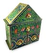 Wood chest of drawers, 'Joyous Blue Garden'