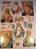 A4 3D step by step Le Suh decoupage sheet - religious - Jesus, Mary