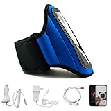 Blue Durable Moisture Resistant Neoprene Protective Exercise Workout Armban ....