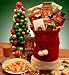 Naughty or Nice Gourmet Goodies in Velvet Red and White Santa Bag