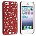 eForCity Snap-on Case Compatible with Apple® iPhone® 5, Red Bird Nest Rear