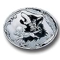 Pewter Belt Buckle - Howling Wolf - Pewter Belt Buckle