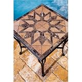 Alfresco Home 21-0516 Mocha 20 Inch Square Side Table