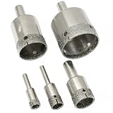 5 Large Diamond Hole Saw Drill Bits Tile Glass Marble