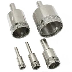 5 Large Diamond Hole Saw Drill Bits Tile Glass Marble