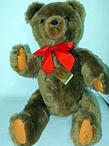 Hermann Teddy Original 'CINNAMON' Cinnamon color 19 INCHES. Signed by G.G. Hermann 1990 100% Mohair