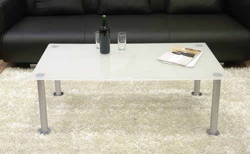 Ronald Schmitt Couchtisch Glas weià 122x60 cm Ronald Schmitt Couchtisch Glas weià 122x60 cm
