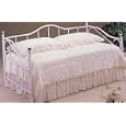 BEAUTIFUL WHITE CAMEL BACK DAYBED W. BRASS ACCENTS