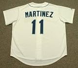 EDGAR MARTINEZ Seattle Mariners 1997 Majestic Throwback Home Baseball Jersey, MEDIUM