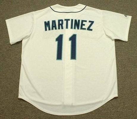 EDGAR MARTINEZ Seattle Mariners 1997 Majestic Throwback Home Baseball Jersey, XL