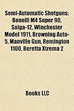 Semi-Automatic Shotguns: Benelli M4 Super 90, Saiga-12, Winchester Model 1911, Browning Auto-5, Manville Gun, Remington 1100, Beretta Xtrema 2-