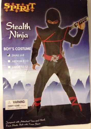 Stealth Ninja Boy's Halloween Costume-Size Small 6-8