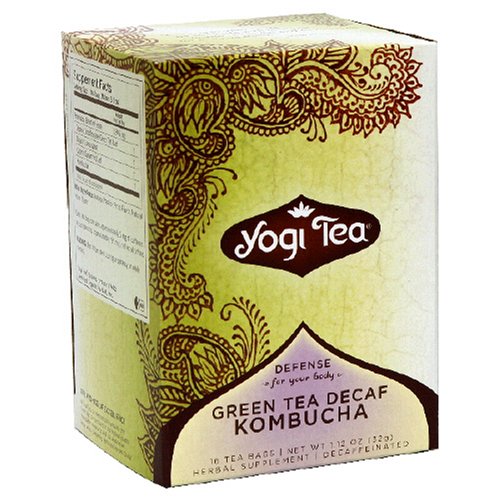 Yogi Tea Healing Formula, Green Tea Decaf Kombucha, Tea Bags, 16-Count Boxes (Pack of 6) by Decaf Teas